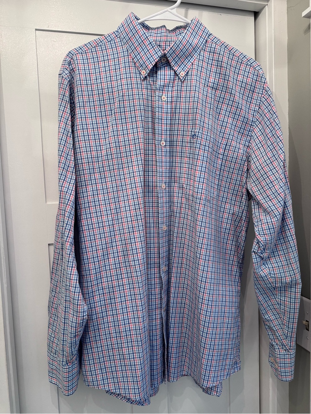 Southern Tide Men's Plaid Button-Down Shirt - Blue & Pink